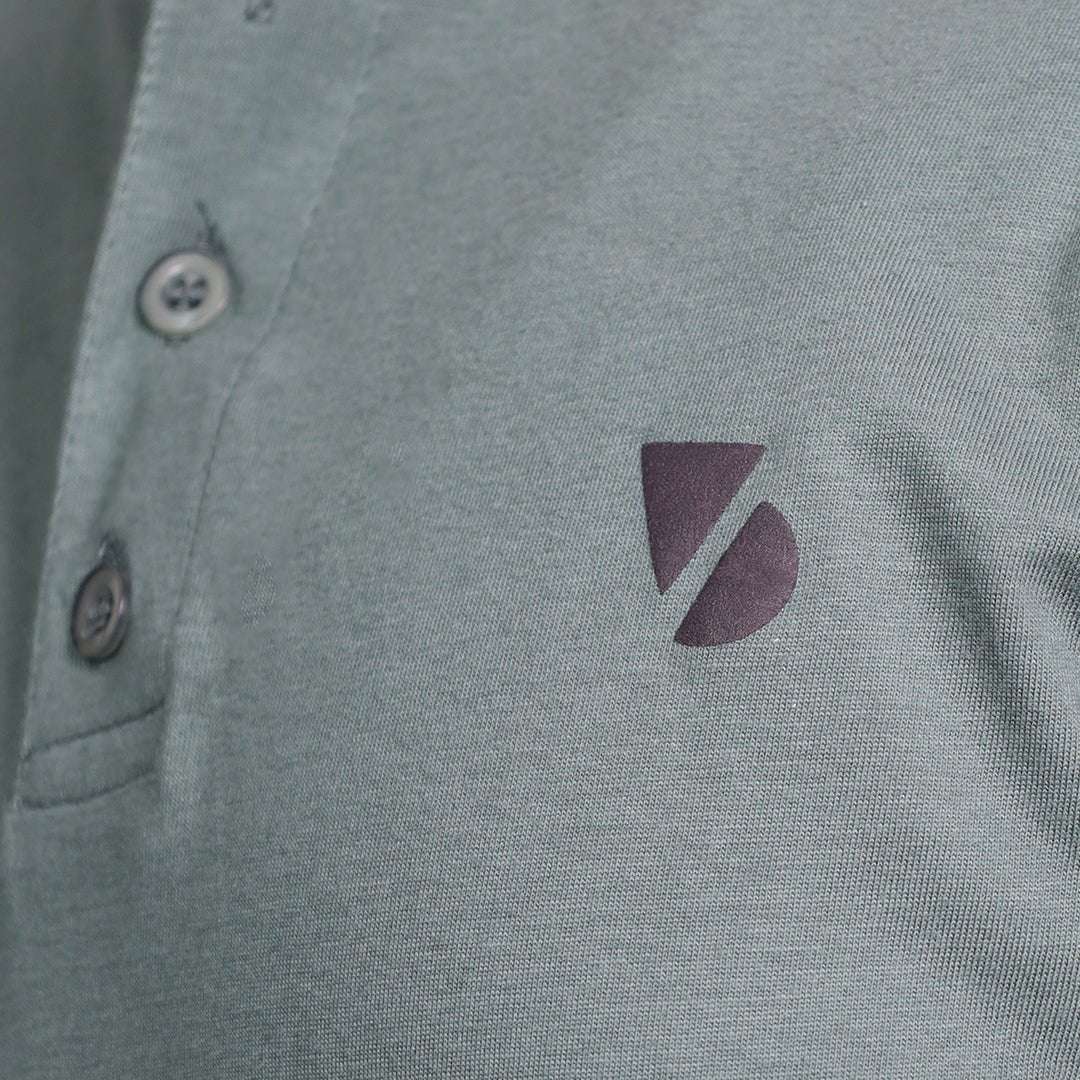 Bermuda Green Color Henley T-Shirt - VOGUE DESIRE