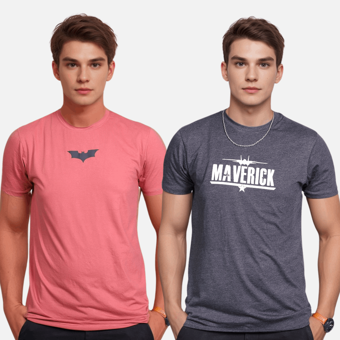 Maverick & Batman Duo Pack – Bold & Iconic T-Shirts