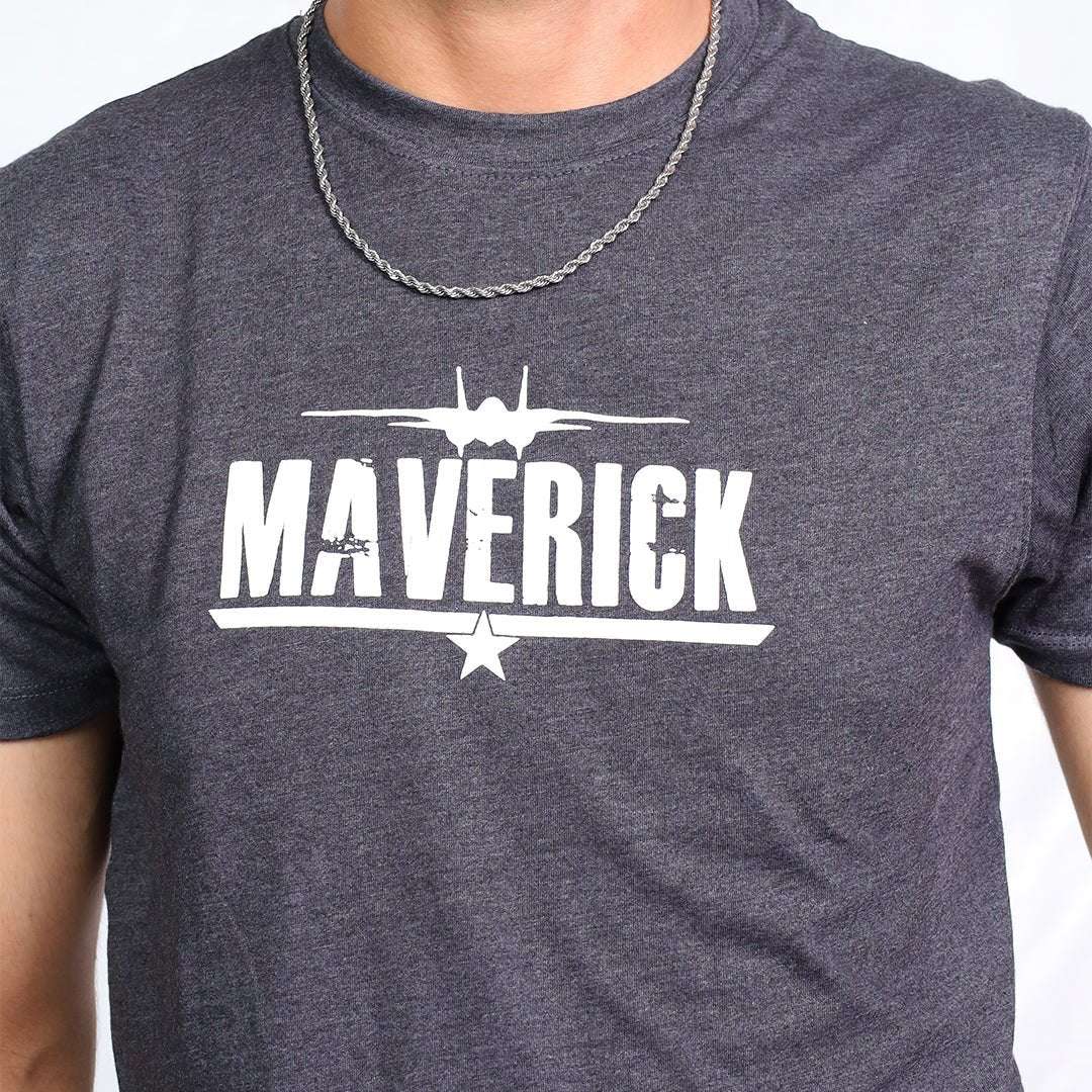 Maverick - Top Gun Charcoal Color Crew Neck T-Shirt - VOGUE DESIRE