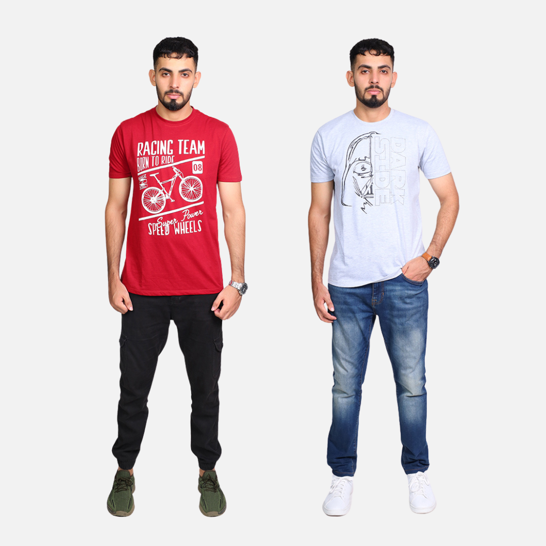 Pack of 02 T-Shirts UpTo 46% OFF