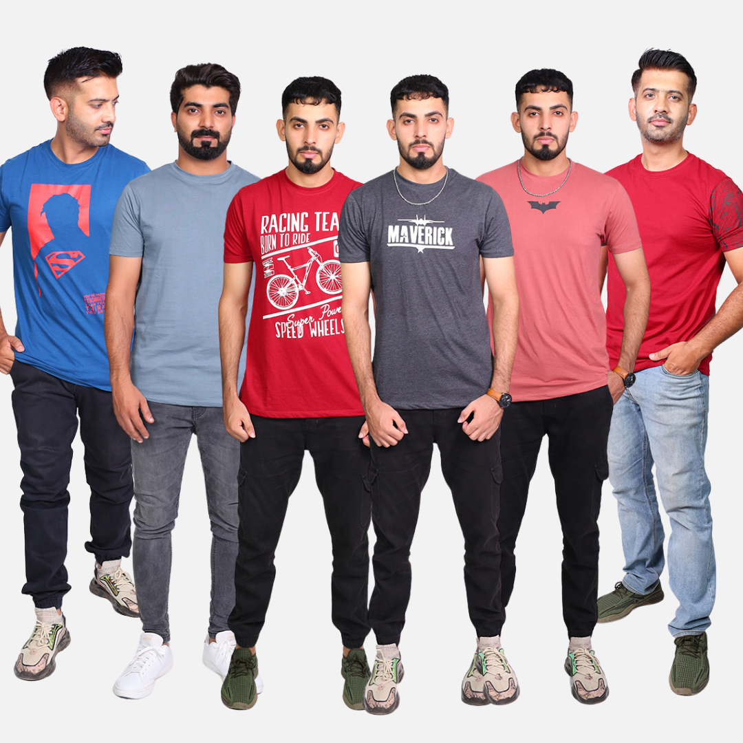 Pack of 06 T-Shirts Save PKR 5,000