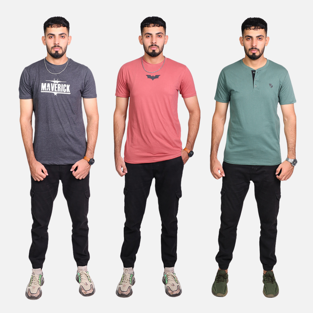 Pack of 03 T-Shirts UpTo 50% OFF