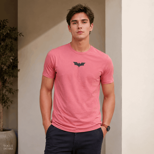 Batman Coral Color Crew Neck T-Shirt