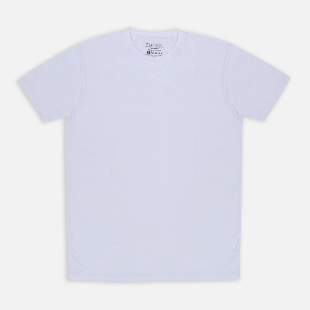 Basic White T-Shirt (Extra Light Weight Slub Fabric) | VOGUE DESIRE