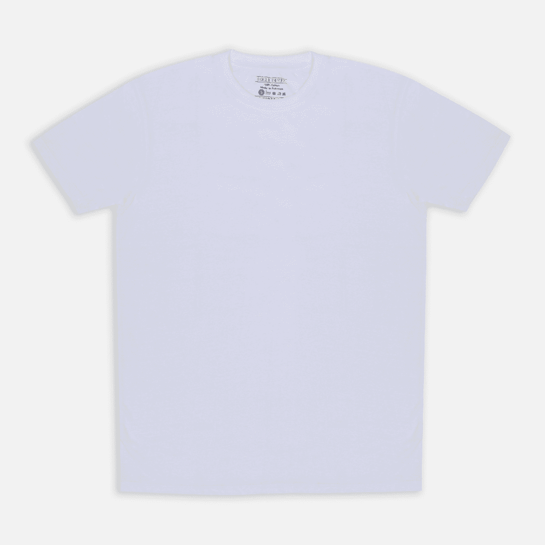 White Color T-Shirt (Extra Light Weight Slub Fabric | Inner/Bed/Night Wear) - VOGUE DESIRE