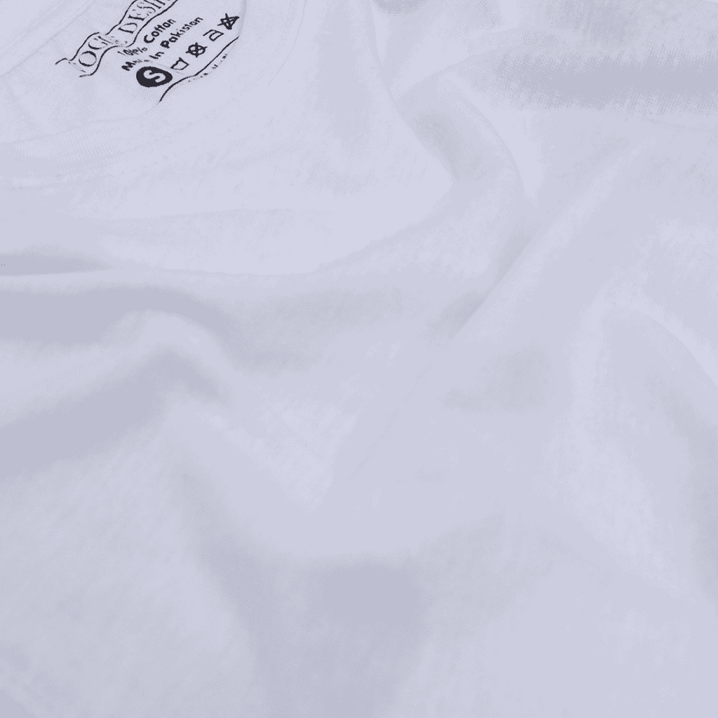 White Color T-Shirt (Extra Light Weight Slub Fabric | Inner/Bed/Night Wear) - VOGUE DESIRE