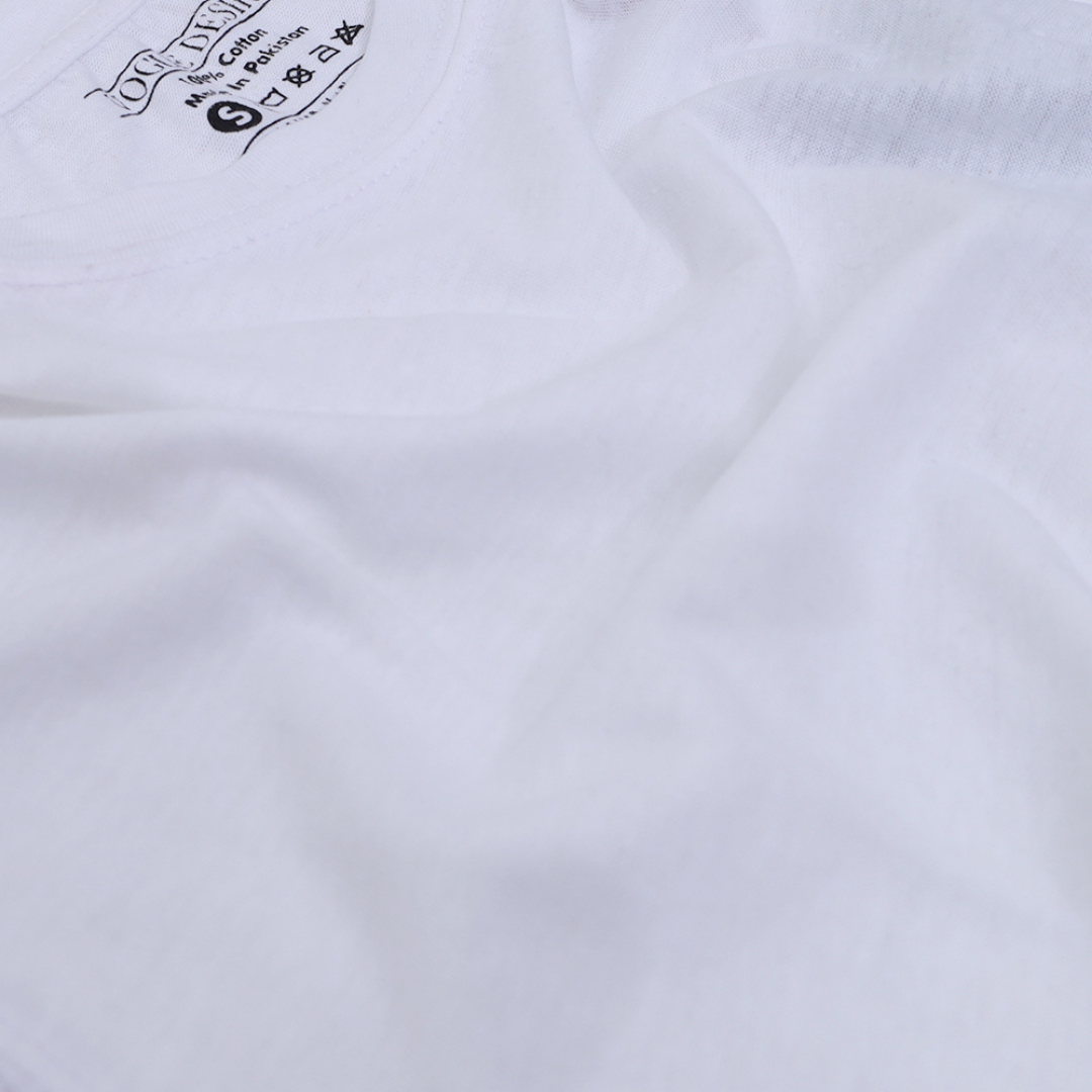 Basic White T-Shirt (Extra Light Weight Slub Fabric) | VOGUE DESIRE