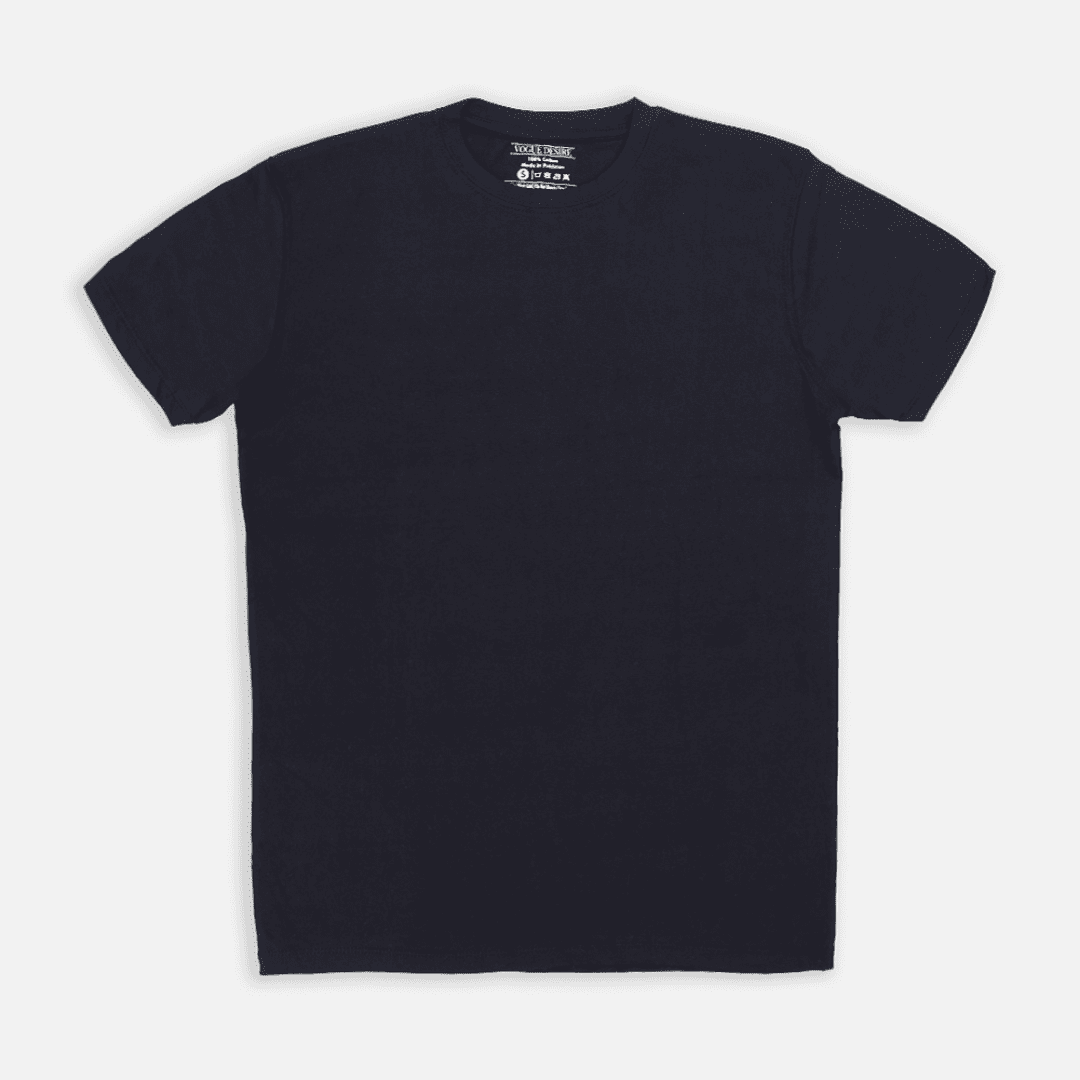 Classic Black Color Basic Crew Neck T-Shirt - VOGUE DESIRE