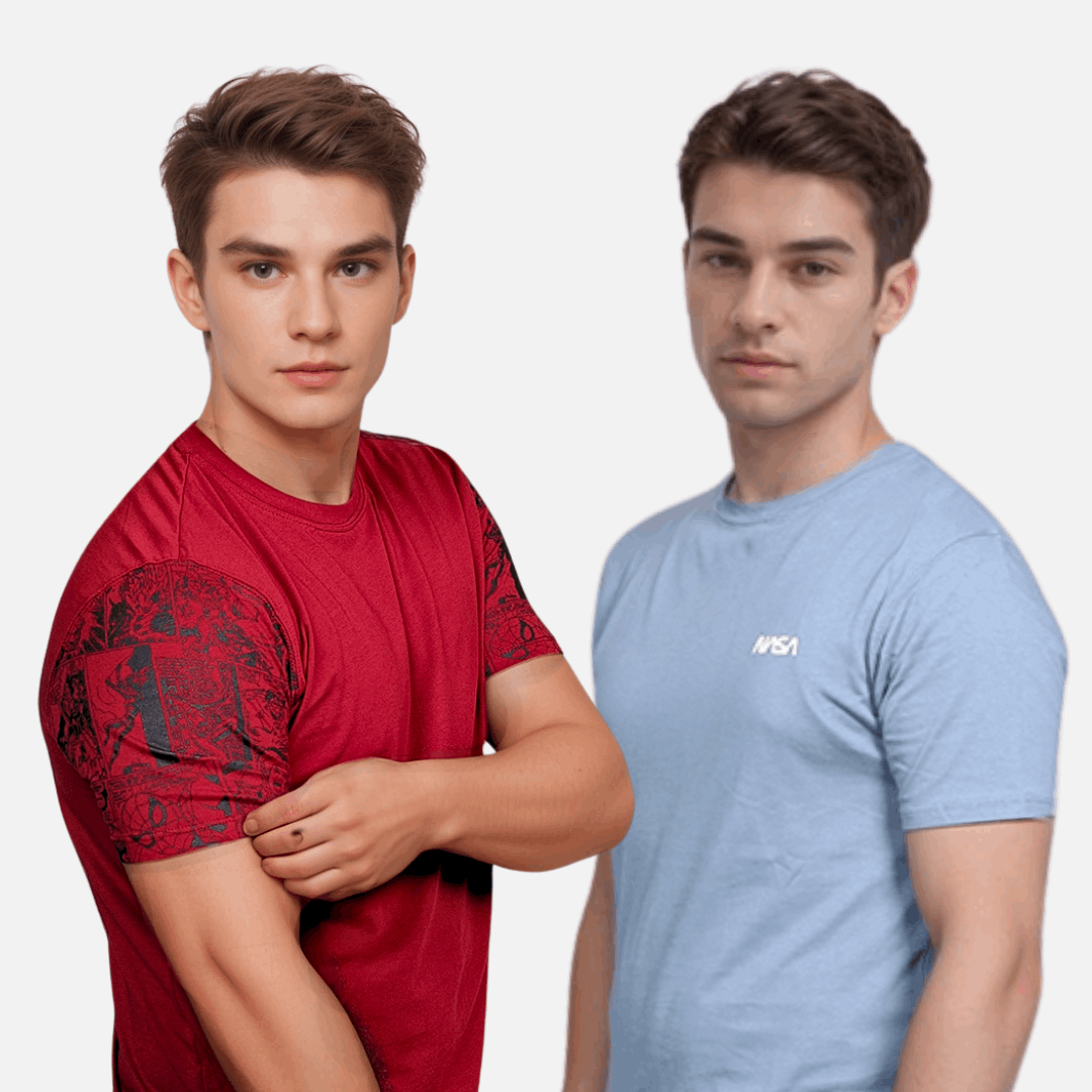 NASA & Marvel Crew Neck T-Shirt Duo Pack