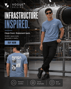 NASA Graphic Tee — Shark Blue