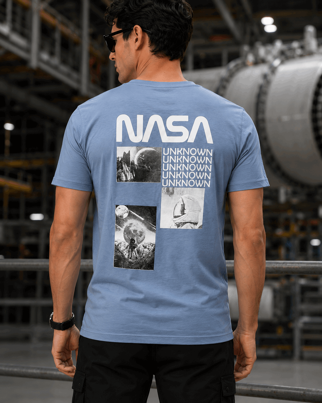 NASA Graphic Tee — Shark Blue