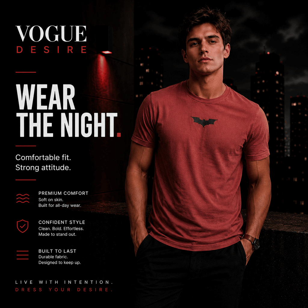 Batman Graphic Tee — Coral