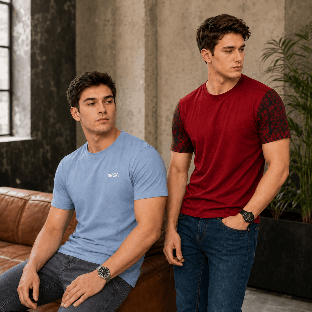 NASA & Marvel Crew Neck T-Shirt Duo Pack