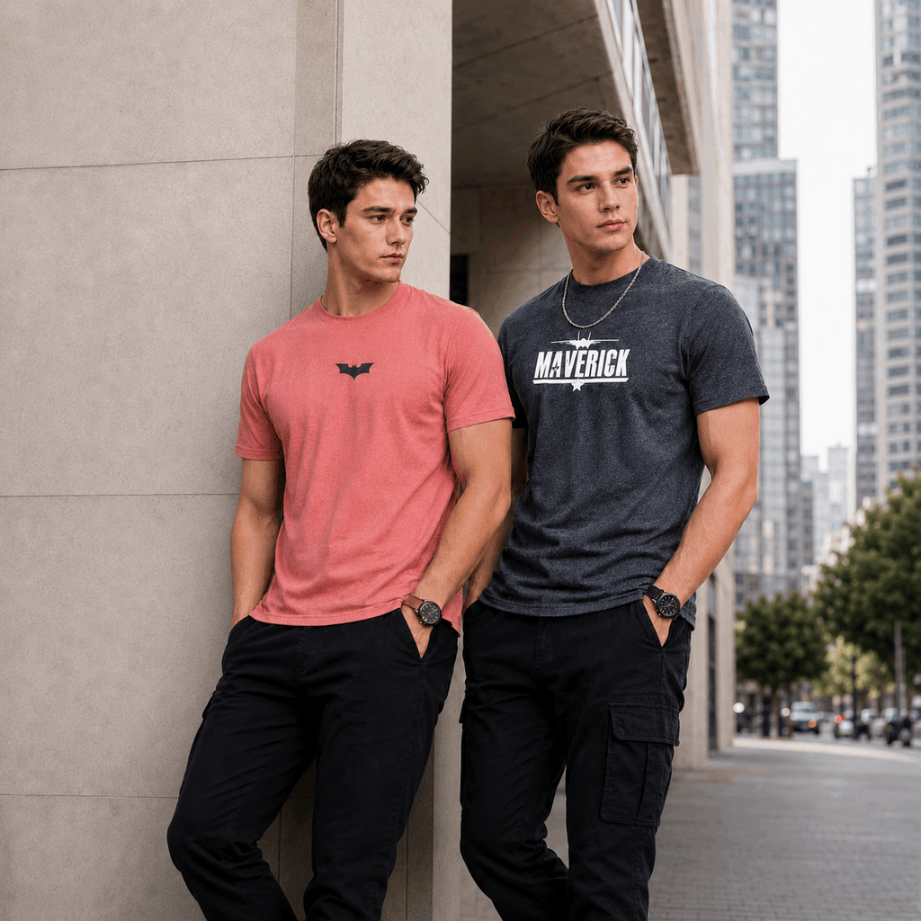 Maverick & Batman Duo Pack – Bold & Iconic T-Shirts