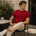 Basic Crew Neck Tee — Burgundy Maroon - VOGUE DESIRE