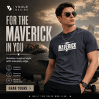 Maverick Aviation Graphic Tee — Charcoal
