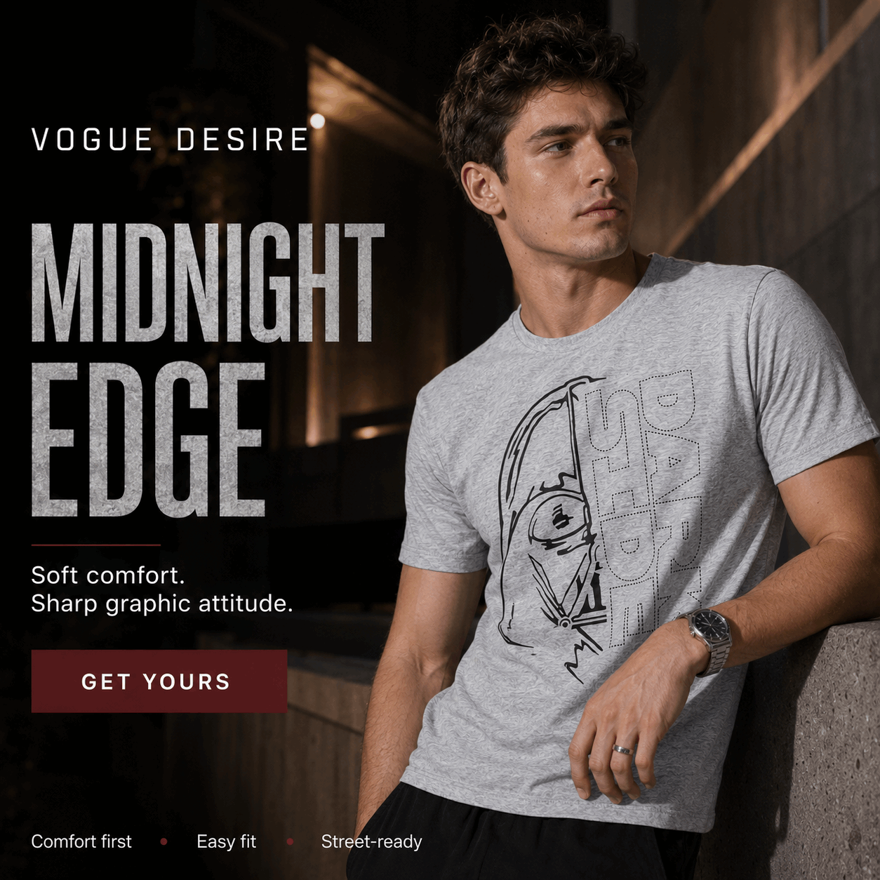 Space Edge Duo Pack – Shark Blue NASA & Heather Grey Dark Side T-Shirts