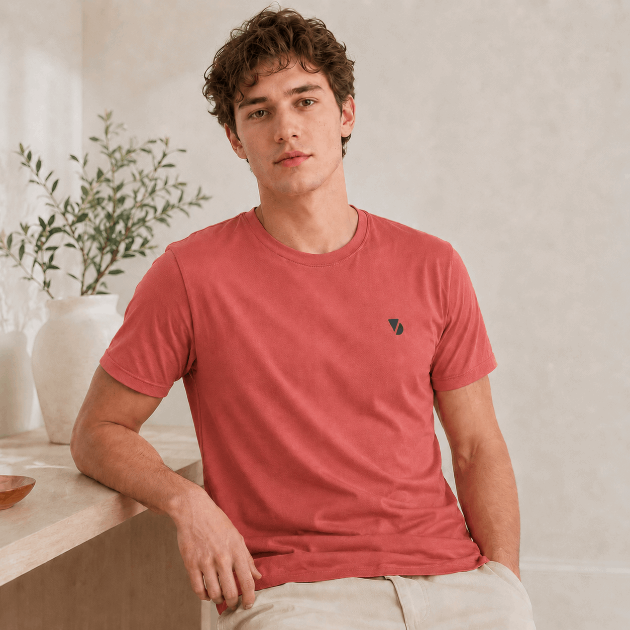 Vogue Desire Logo Tee — Coral