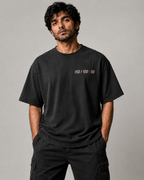 Late Braking Drop Shoulder Oversized T-Shirt – Washed Black
