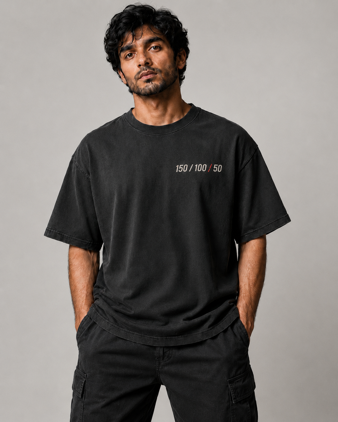 Late Braking Drop Shoulder Oversized T-Shirt – Washed Black