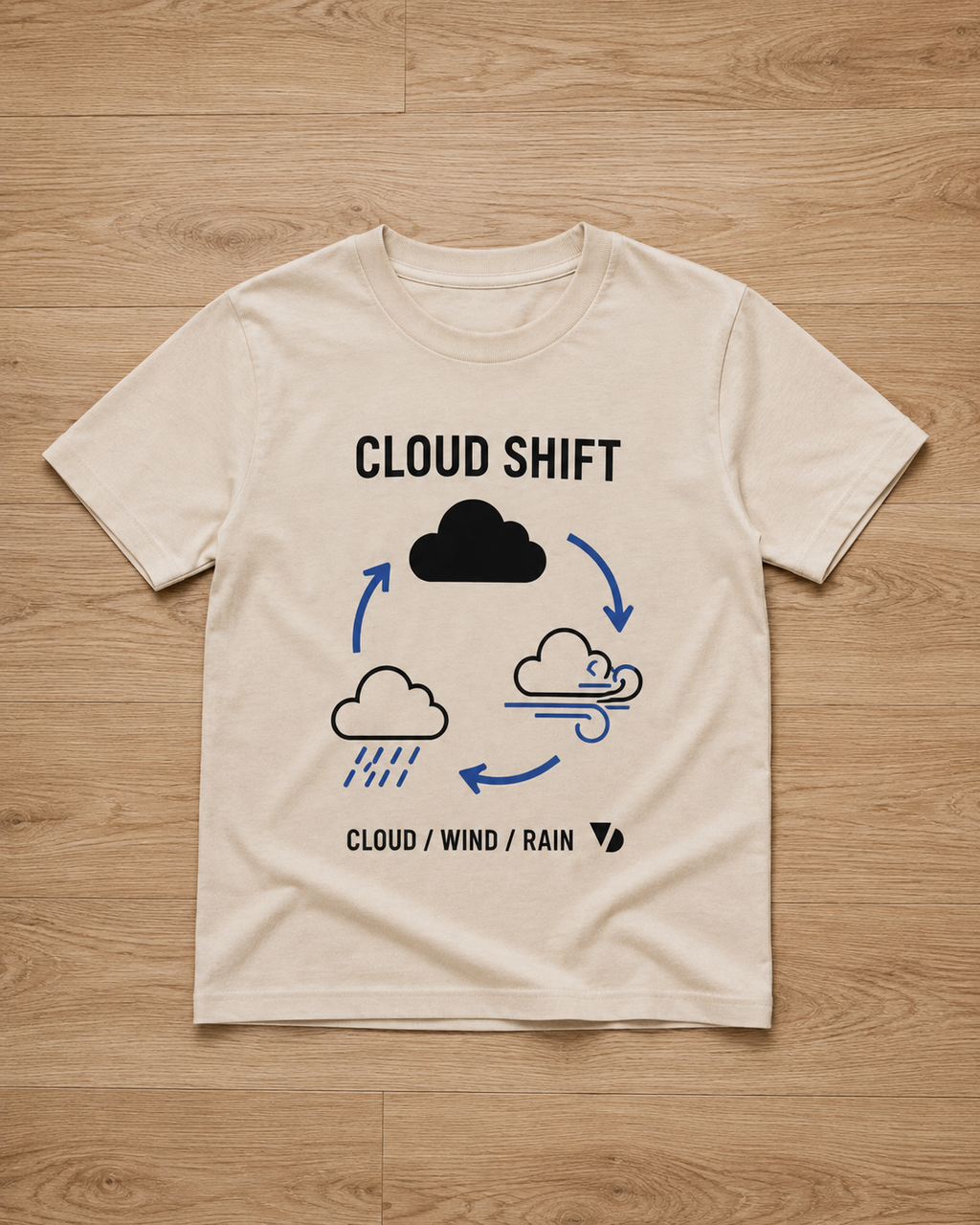 Cloud Shift Kids T-Shirt – Beige