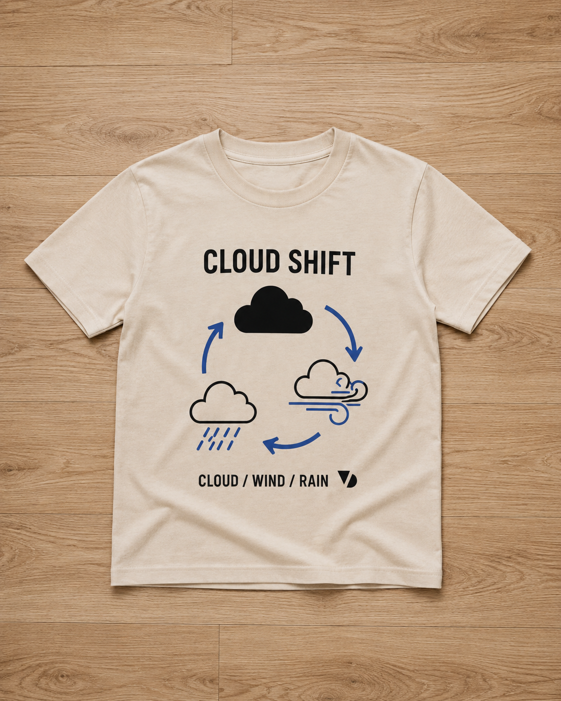Cloud Shift Kids T-Shirt – Beige