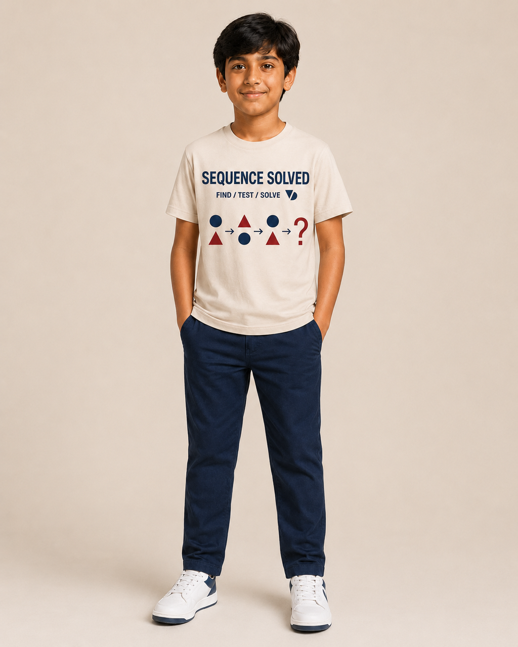 Sequence Solved Kids T-Shirt – Off-White