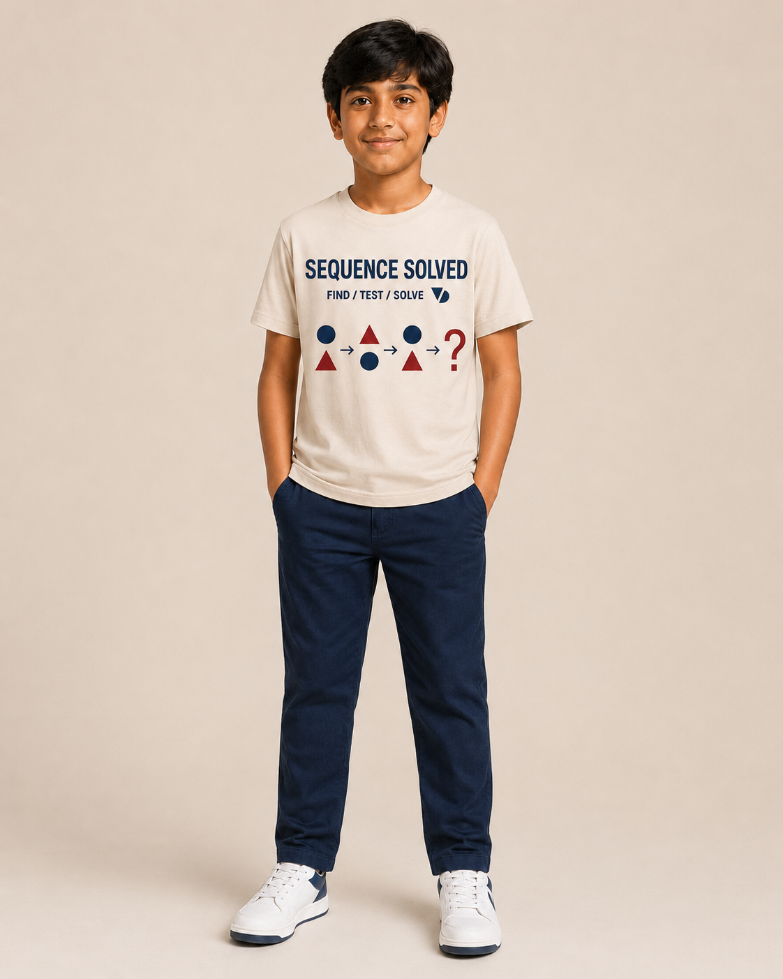 Sequence Solved Kids T-Shirt – Off-White