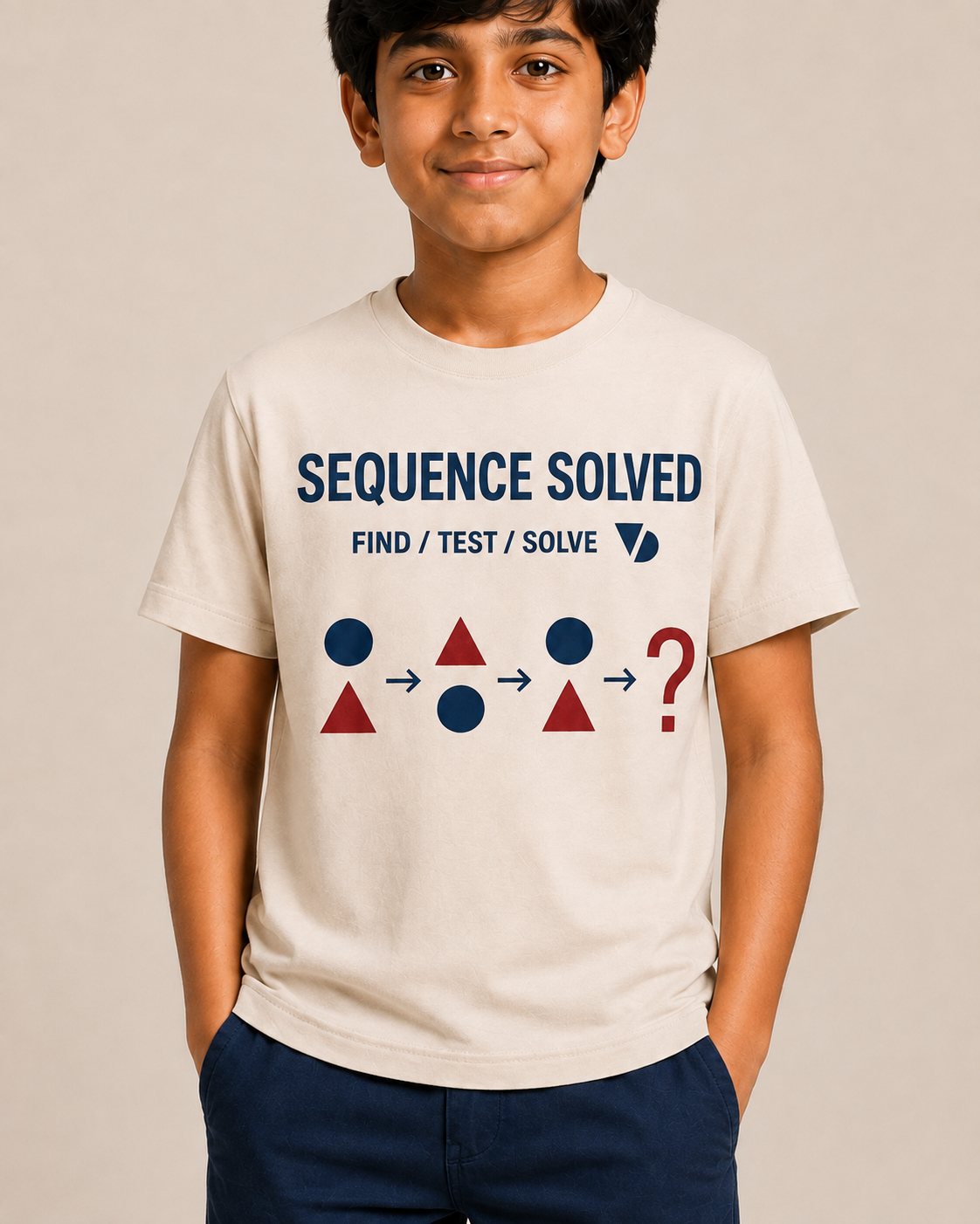 Sequence Solved Kids T-Shirt – Off-White