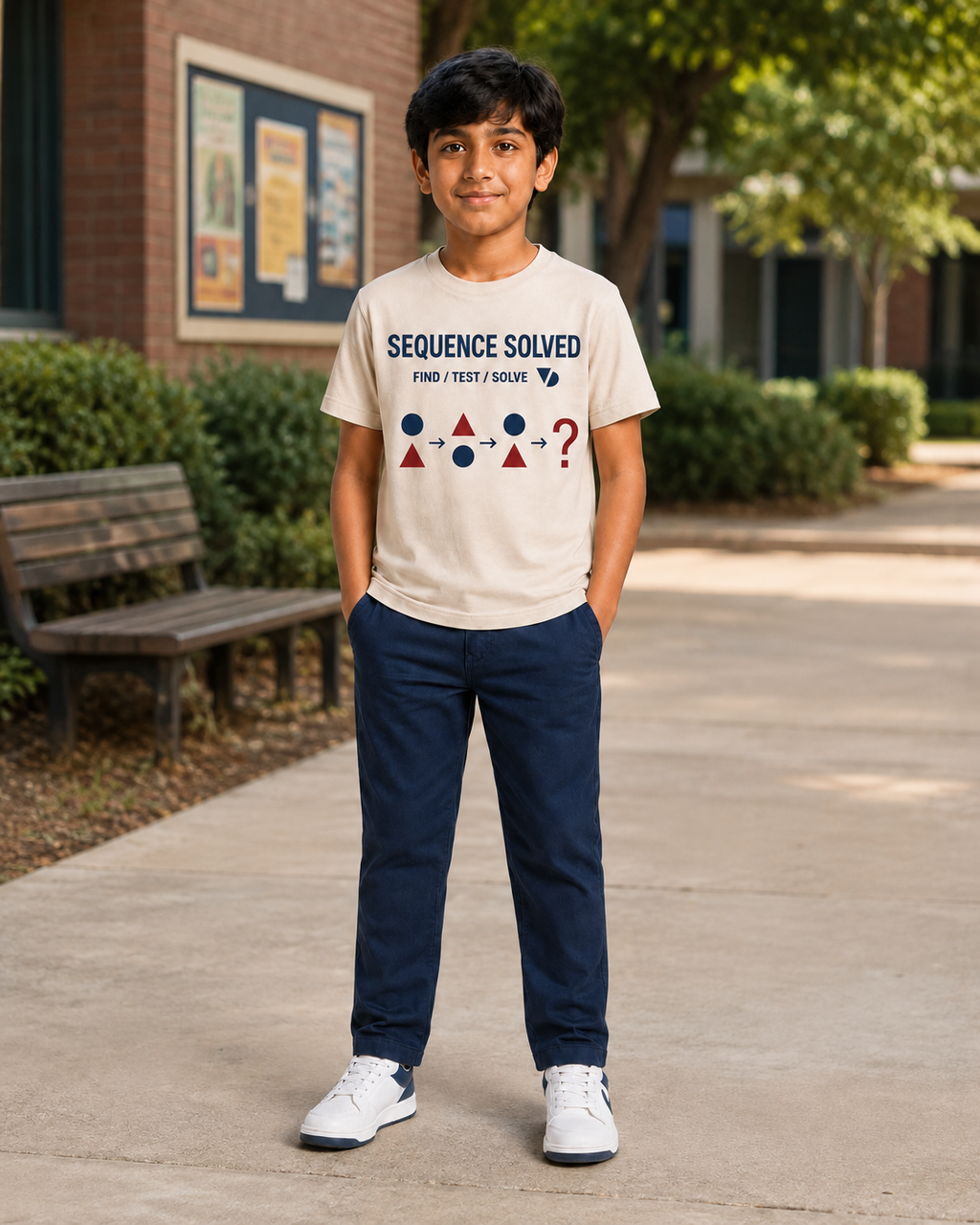 Sequence Solved Kids T-Shirt – Off-White