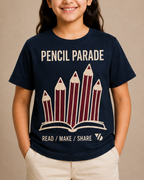 Pencil Parade Kids T-Shirt – Navy