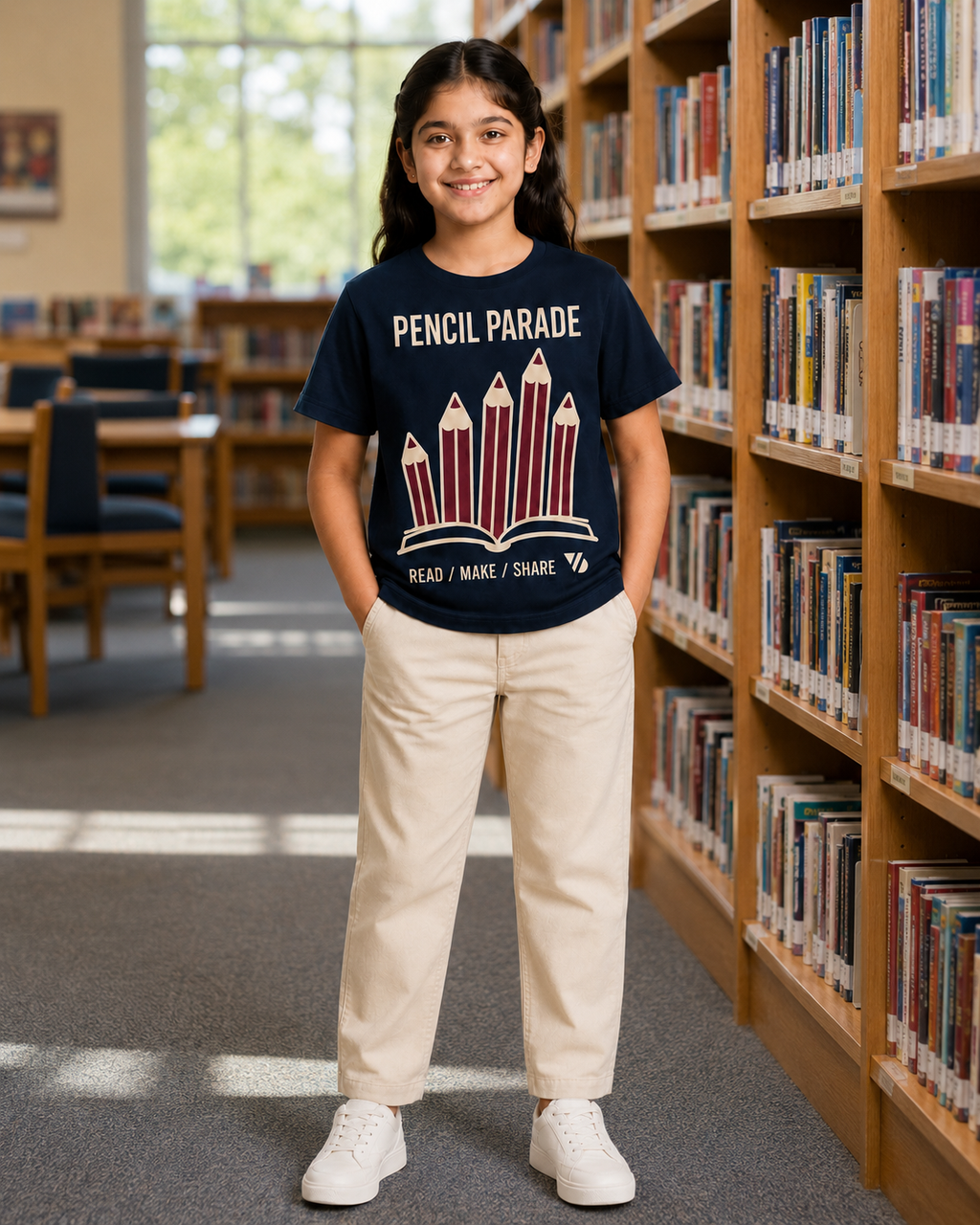 Pencil Parade Kids T-Shirt – Navy