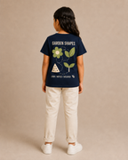 Garden Shapes Kids T-Shirt – Navy