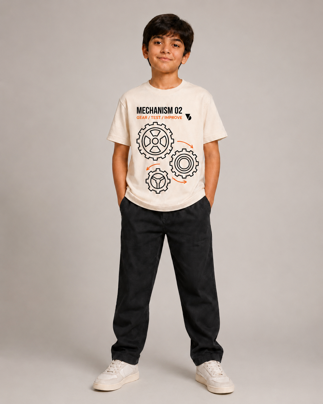 Mechanism 02 Kids T-Shirt – Off-White