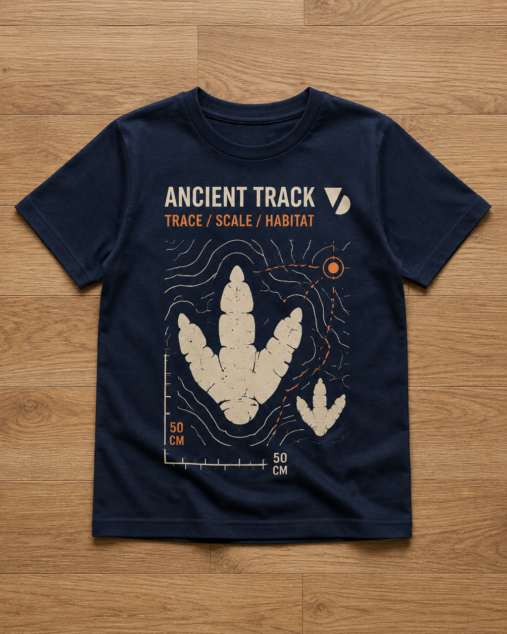 Ancient Track Kids T-Shirt – Navy