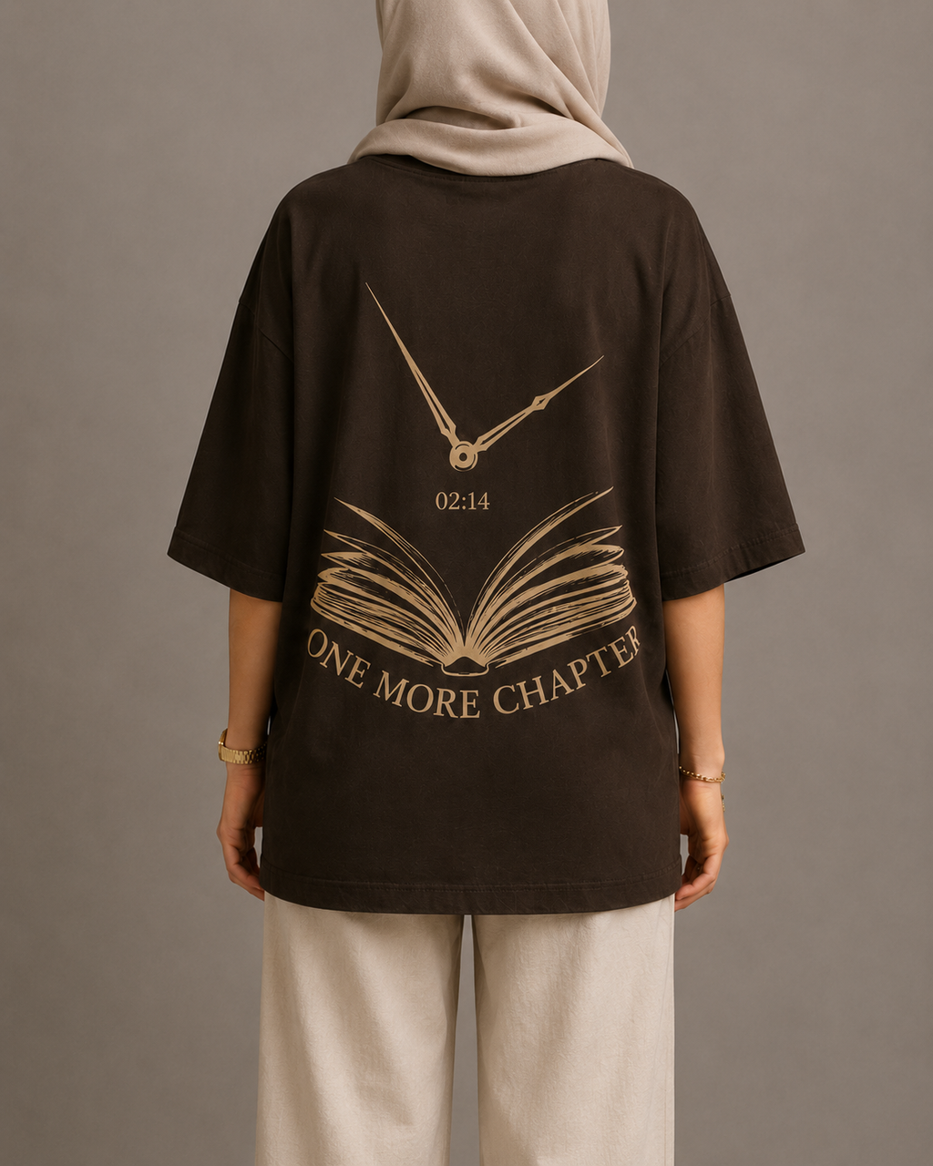One More Chapter Women’s Oversized Drop Shoulder T-Shirt – Espresso Brown