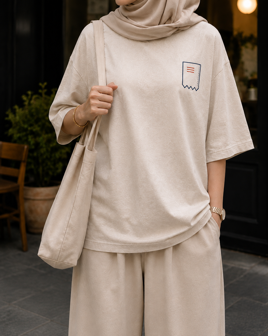 Convenience Run Women’s Oversized Drop Shoulder T-Shirt – Off-White