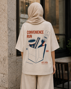 Convenience Run Women’s Oversized Drop Shoulder T-Shirt – Off-White