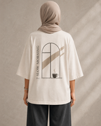 Slow Morning Women’s Oversized Drop Shoulder T-Shirt – Off-White