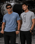 Space Edge Duo Pack – Shark Blue NASA & Heather Grey Dark Side T-Shirts