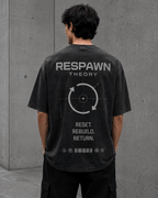 Respawn Theory Drop-Shoulder Graphic T-Shirt – Washed Charcoal