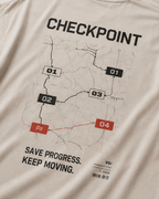 Checkpoint Drop-Shoulder Graphic T-Shirt – Off-White