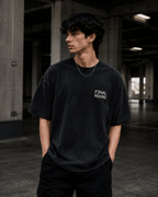 Final Round Drop-Shoulder Graphic T-Shirt – Washed Black