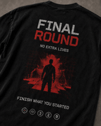 Final Round Drop-Shoulder Graphic T-Shirt – Washed Black