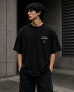 System Overload Drop-Shoulder Graphic T-Shirt – Black