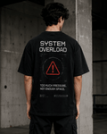 System Overload Drop-Shoulder Graphic T-Shirt – Black