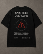 System Overload Drop-Shoulder Graphic T-Shirt – Black