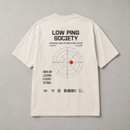 Low Ping Society Drop-Shoulder Graphic T-Shirt – Off-White