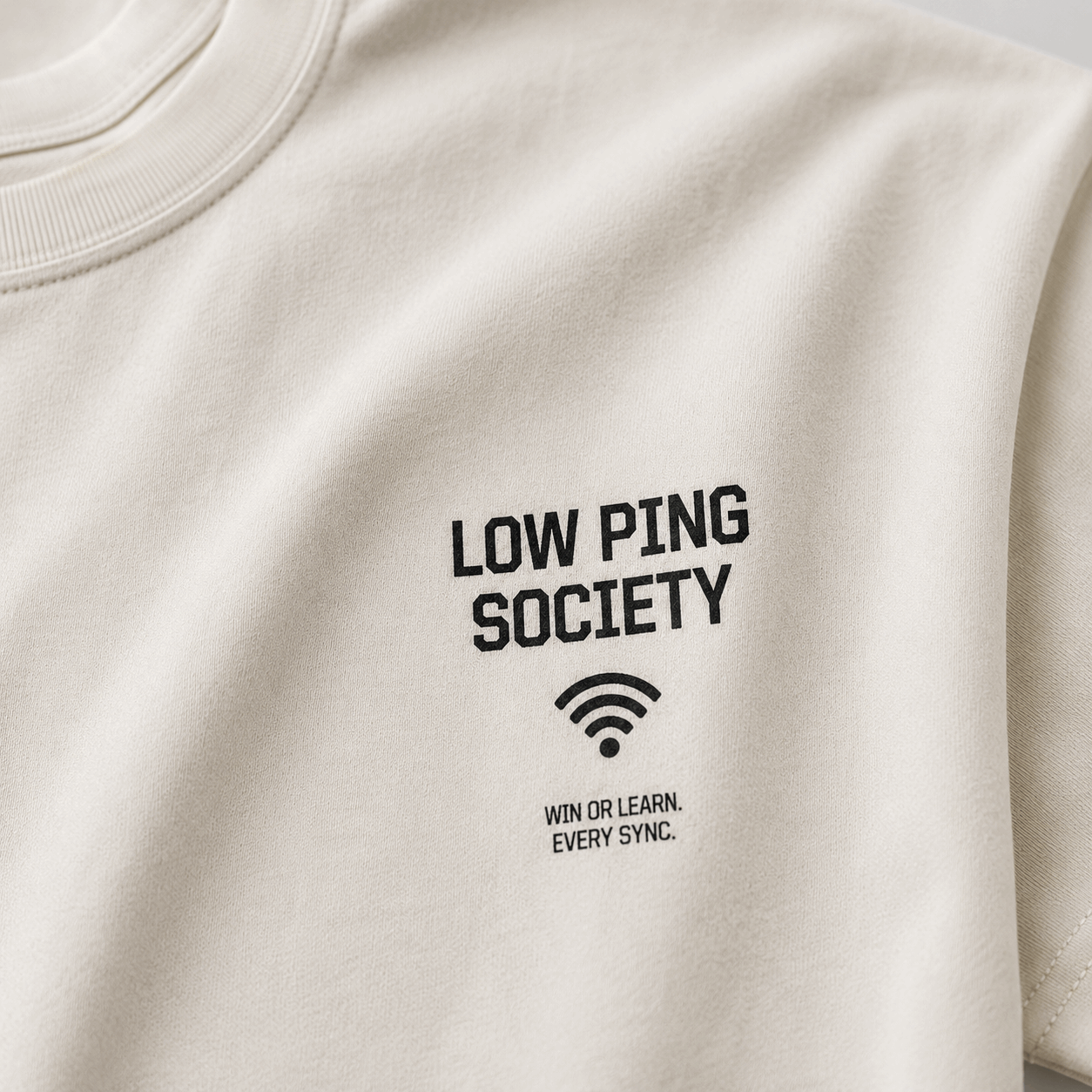 Low Ping Society Drop-Shoulder Graphic T-Shirt – Off-White