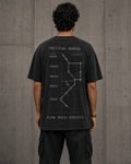 Tactical Queue Drop-Shoulder Graphic T-Shirt – Washed Charcoal